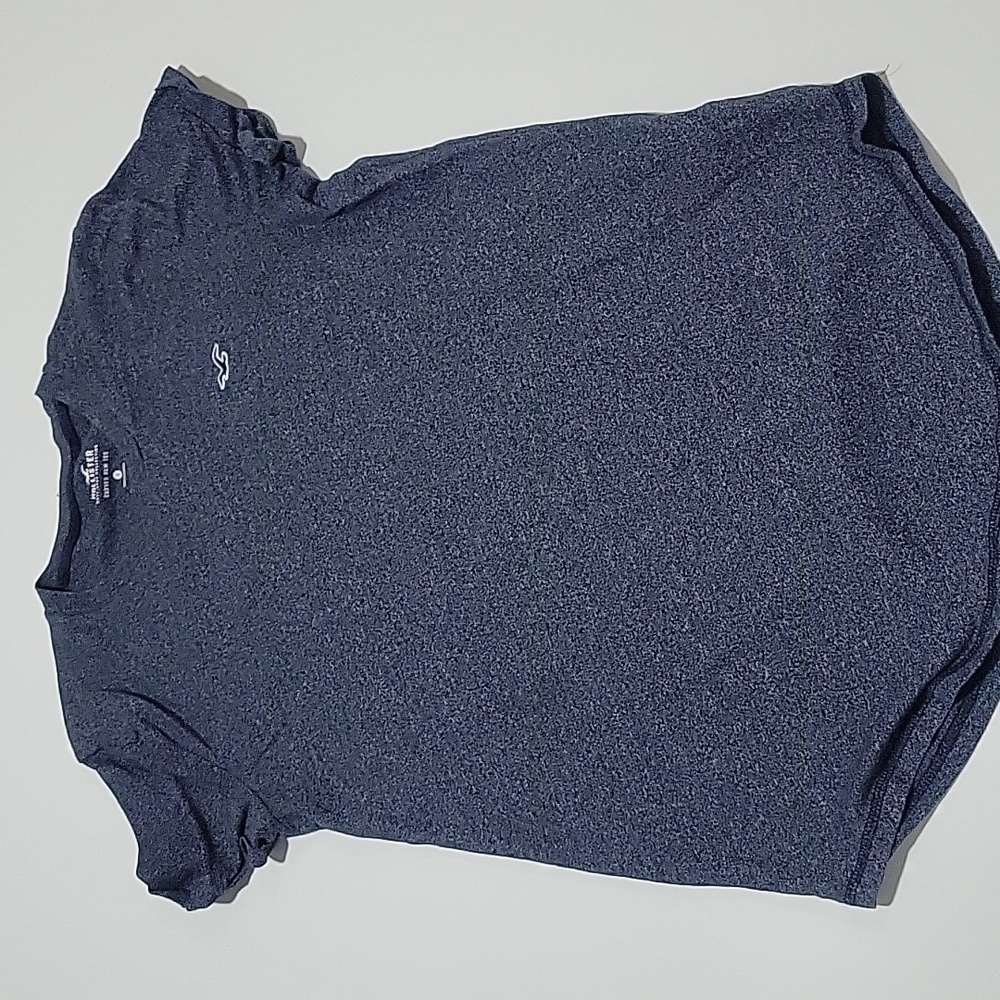 Hollister Curved Hem Navy Blue t-shirt Sz S